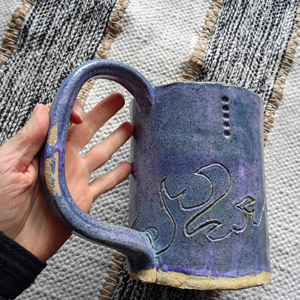 Giant Handcrafted Unique Ceramic Mug - Picture 8 of 8